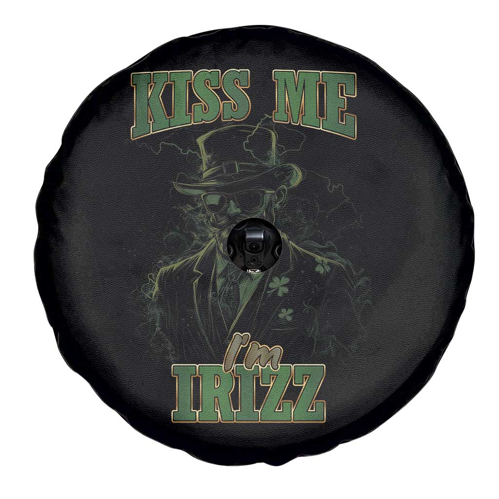 Funny St. Patrick's Day Spare Tire Cover Kiss Me I'm iRizz Cool Leprechaun TS09 Print Your Wear
