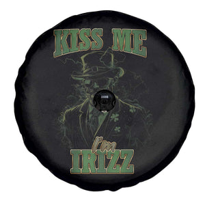 Funny St. Patrick's Day Spare Tire Cover Kiss Me I'm iRizz Cool Leprechaun TS09 Print Your Wear