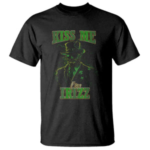 Funny St. Patrick's Day T Shirt Kiss Me I'm iRizz Cool Leprechaun TS09 Black Print Your Wear