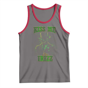 Funny St. Patrick's Day Tank Top Kiss Me I'm iRizz Cool Leprechaun TS09 Deep Heather Red Print Your Wear