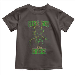Funny St. Patrick's Day Toddler T Shirt Kiss Me I'm iRizz Cool Leprechaun TS09 Dark Chocolate Print Your Wear
