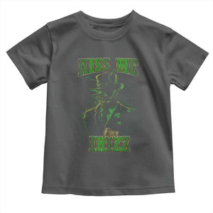 Funny St. Patrick's Day Toddler T Shirt Kiss Me I'm iRizz Cool Leprechaun TS09 Dark Heather Print Your Wear