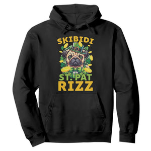 Funny St. Patrick's Day Hoodie Skibidi St. Patrizz Cute Dog Leprechaun TS09 Black Print Your Wear