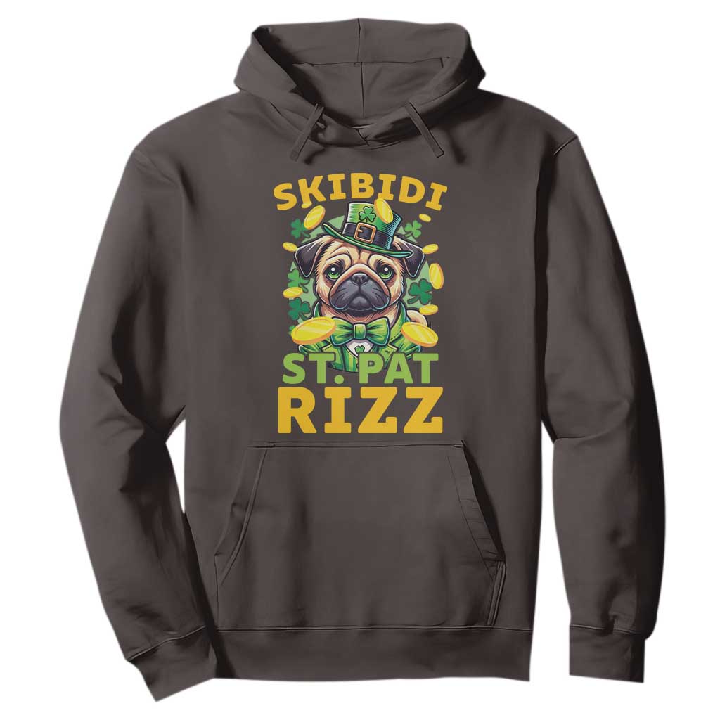 Funny St. Patrick's Day Hoodie Skibidi St. Patrizz Cute Dog Leprechaun TS09 Dark Chocolate Print Your Wear