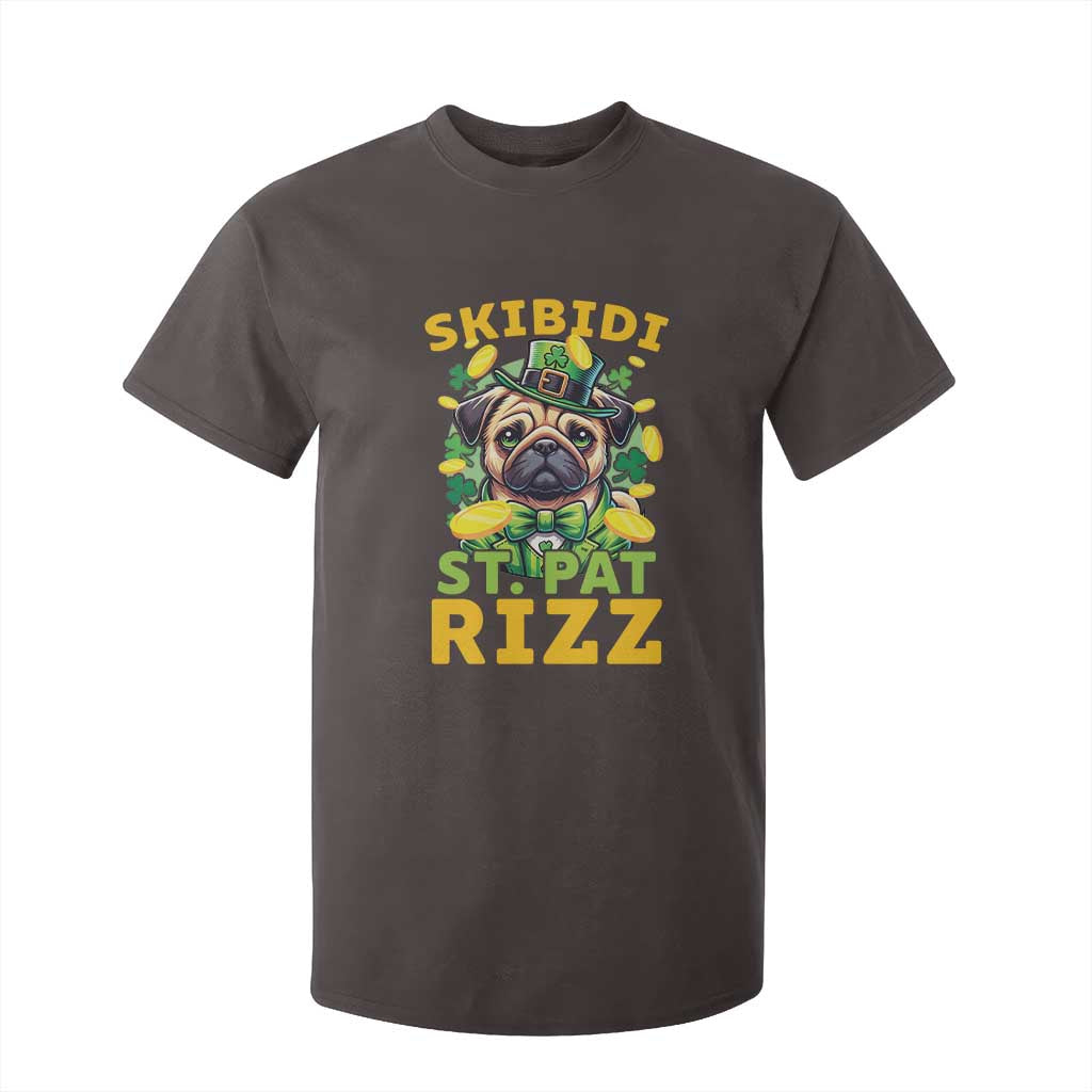 Funny St. Patrick's Day T Shirt For Kid Skibidi St. Patrizz Cute Dog Leprechaun TS09 Dark Chocolate Print Your Wear