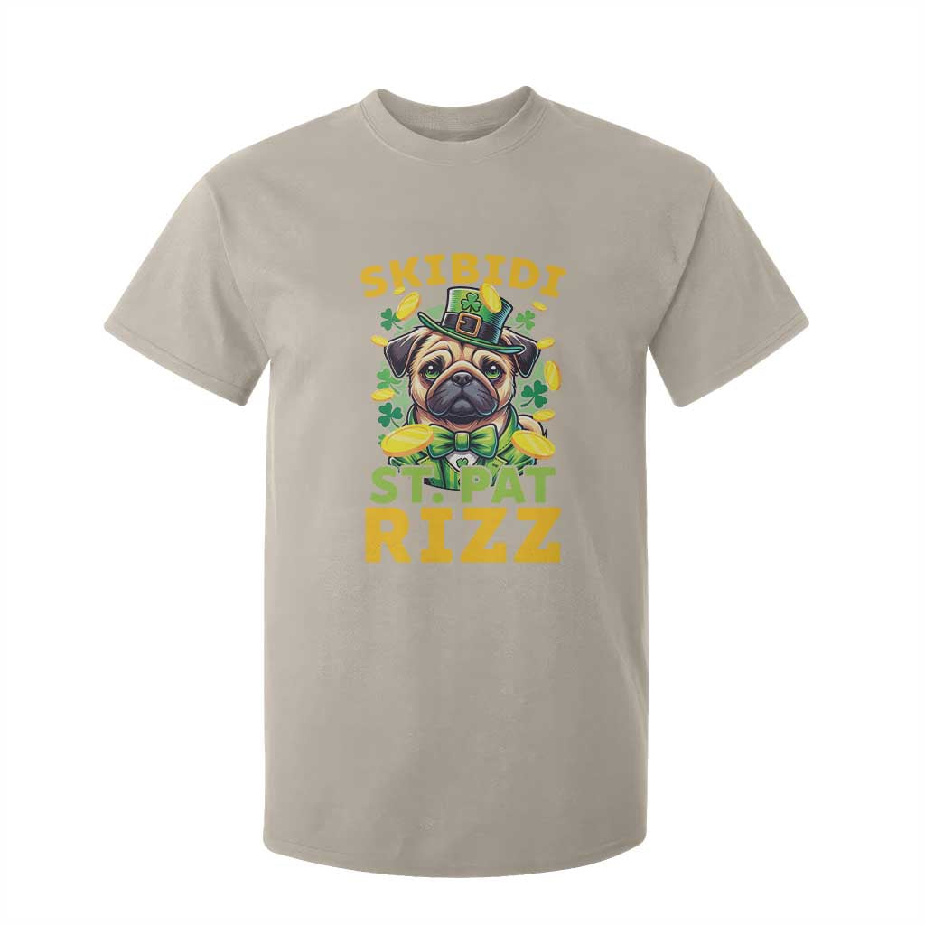 Funny St. Patrick's Day T Shirt For Kid Skibidi St. Patrizz Cute Dog Leprechaun TS09 Sand Print Your Wear