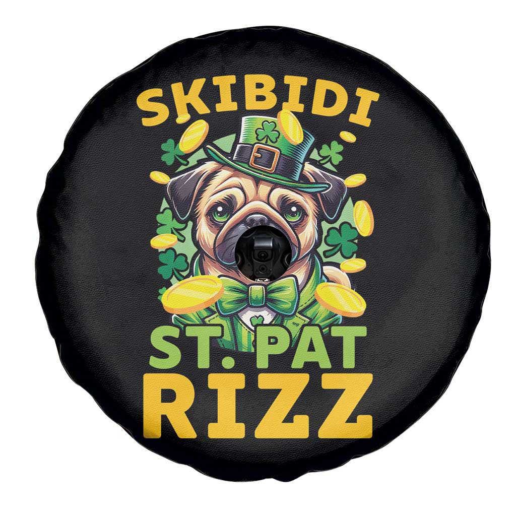 Funny St. Patrick's Day Spare Tire Cover Skibidi St. Patrizz Cute Dog Leprechaun TS09 Print Your Wear