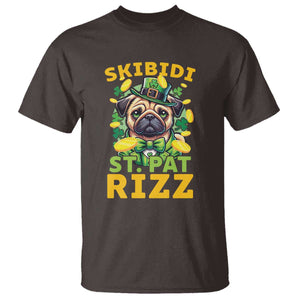 Funny St. Patrick's Day T Shirt Skibidi St. Patrizz Cute Dog Leprechaun TS09 Dark Chocolate Print Your Wear