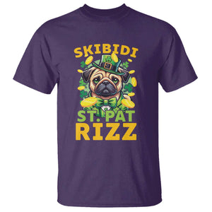 Funny St. Patrick's Day T Shirt Skibidi St. Patrizz Cute Dog Leprechaun TS09 Purple Print Your Wear