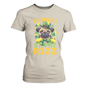 Funny St. Patrick's Day T Shirt For Women Skibidi St. Patrizz Cute Dog Leprechaun TS09 Sand Print Your Wear
