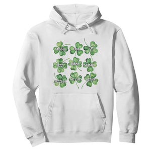 Funny St. Patrick's Day Hoodie Shamrock Lit Rizz Sigma Skibidi Rizzler No Cap Alpha TS09 White Print Your Wear
