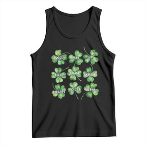 Funny St. Patrick's Day Tank Top Shamrock Lit Rizz Sigma Skibidi Rizzler No Cap Alpha TS09 Black Print Your Wear