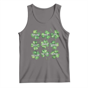 Funny St. Patrick's Day Tank Top Shamrock Lit Rizz Sigma Skibidi Rizzler No Cap Alpha TS09 Deep Heather Print Your Wear