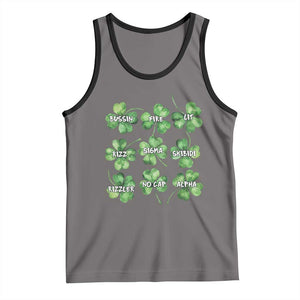 Funny St. Patrick's Day Tank Top Shamrock Lit Rizz Sigma Skibidi Rizzler No Cap Alpha TS09 Deep Heather Black Print Your Wear