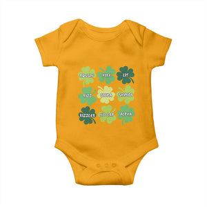 Funny St. Patrick's Day Baby Onesie Lit Rizz Sigma Skibidi Rizzler No Cap Alpha TS09 Gold Print Your Wear