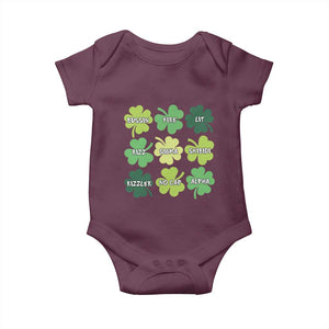 Funny St. Patrick's Day Baby Onesie Lit Rizz Sigma Skibidi Rizzler No Cap Alpha TS09 Maroon Print Your Wear