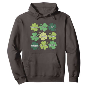 Funny St. Patrick's Day Hoodie Lit Rizz Sigma Skibidi Rizzler No Cap Alpha TS09 Dark Chocolate Print Your Wear
