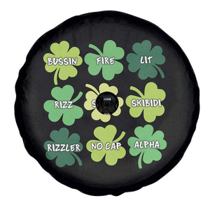 Funny St. Patrick's Day Spare Tire Cover Lit Rizz Sigma Skibidi Rizzler No Cap Alpha TS09 Print Your Wear