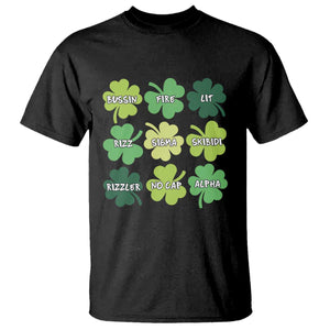 Funny St. Patrick's Day T Shirt Lit Rizz Sigma Skibidi Rizzler No Cap Alpha TS09 Black Print Your Wear