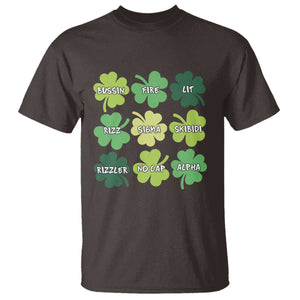 Funny St. Patrick's Day T Shirt Lit Rizz Sigma Skibidi Rizzler No Cap Alpha TS09 Dark Chocolate Print Your Wear