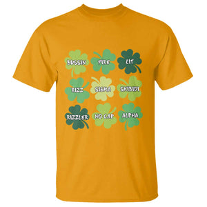 Funny St. Patrick's Day T Shirt Lit Rizz Sigma Skibidi Rizzler No Cap Alpha TS09 Gold Print Your Wear