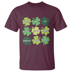Funny St. Patrick's Day T Shirt Lit Rizz Sigma Skibidi Rizzler No Cap Alpha TS09 Maroon Print Your Wear