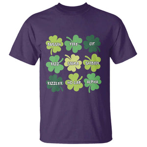 Funny St. Patrick's Day T Shirt Lit Rizz Sigma Skibidi Rizzler No Cap Alpha TS09 Purple Print Your Wear