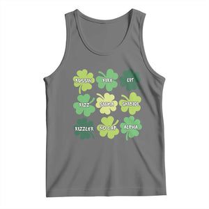 Funny St. Patrick's Day Tank Top Lit Rizz Sigma Skibidi Rizzler No Cap Alpha TS09 Black Heather Print Your Wear