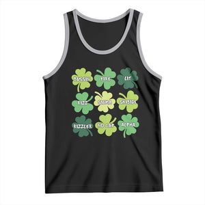 Funny St. Patrick's Day Tank Top Lit Rizz Sigma Skibidi Rizzler No Cap Alpha TS09 Black Athletic Heather Print Your Wear