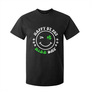 Funny St. Patrick's Day T Shirt For Kid Happy St Pat Rizz Day Shamrock Lucky Face TS09 Black Print Your Wear