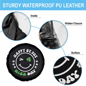 Funny St. Patrick's Day Spare Tire Cover Happy St Pat Rizz Day Shamrock Lucky Face TS09 Print Your Wear