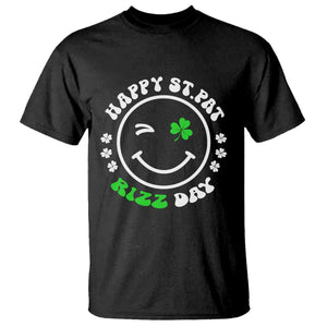 Funny St. Patrick's Day T Shirt Happy St Pat Rizz Day Shamrock Lucky Face TS09 Black Print Your Wear