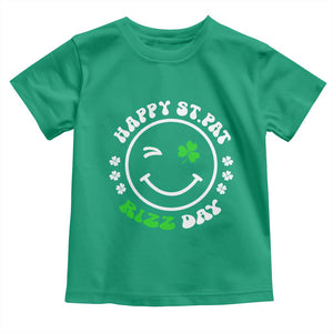 Funny St. Patrick's Day Toddler T Shirt Happy St Pat Rizz Day Shamrock Lucky Face TS09 Irish Green Print Your Wear