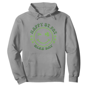 Funny St. Patrick's Day Hoodie Happy St Pat Rizz Day Lucky Shamrock Face TS09 Sport Gray Print Your Wear