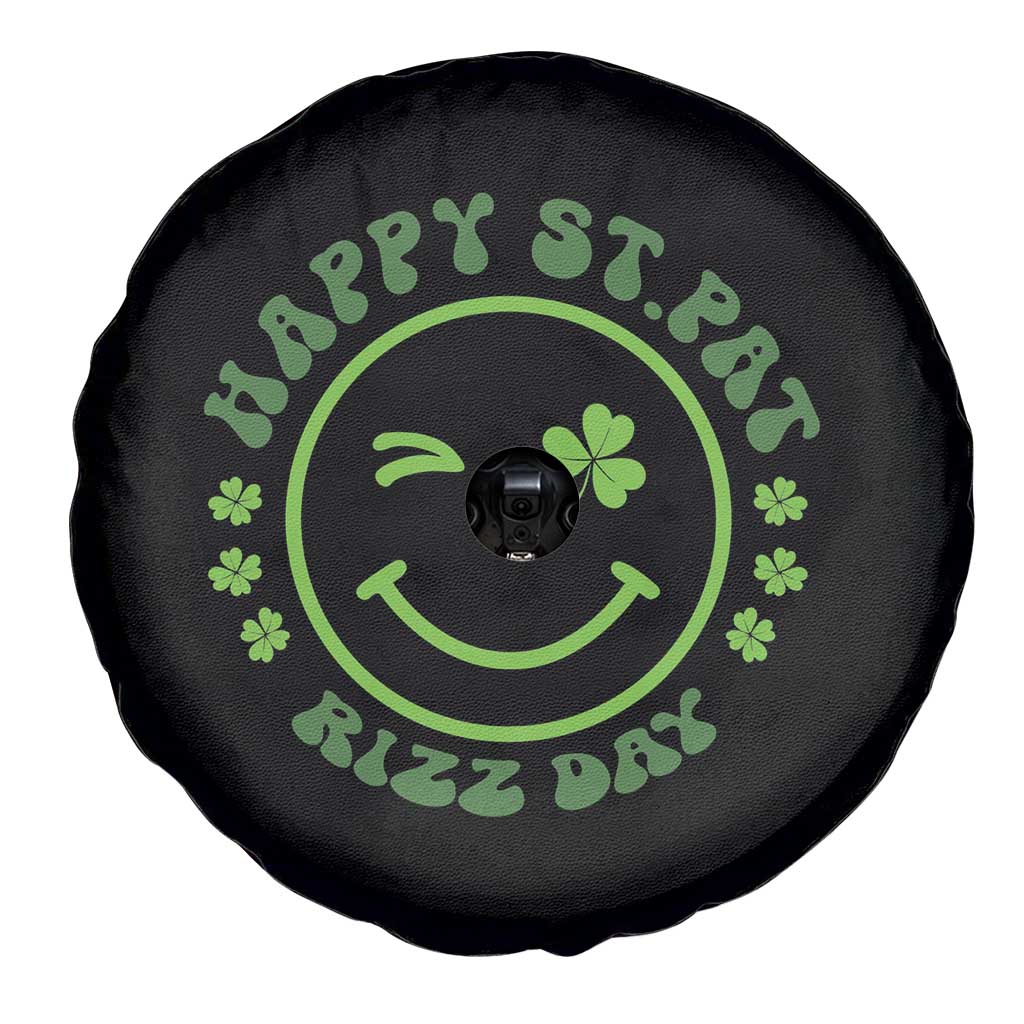 Funny St. Patrick's Day Spare Tire Cover Happy St Pat Rizz Day Lucky Shamrock Face TS09 Print Your Wear