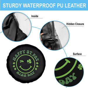 Funny St. Patrick's Day Spare Tire Cover Happy St Pat Rizz Day Lucky Shamrock Face TS09 Print Your Wear