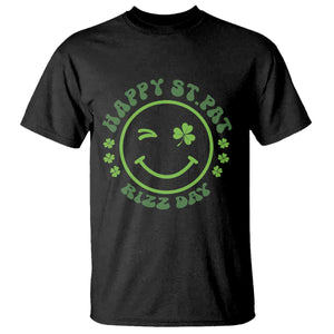 Funny St. Patrick's Day T Shirt Happy St Pat Rizz Day Lucky Shamrock Face TS09 Black Print Your Wear