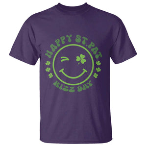 Funny St. Patrick's Day T Shirt Happy St Pat Rizz Day Lucky Shamrock Face TS09 Purple Print Your Wear