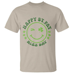 Funny St. Patrick's Day T Shirt Happy St Pat Rizz Day Lucky Shamrock Face TS09 Sand Print Your Wear