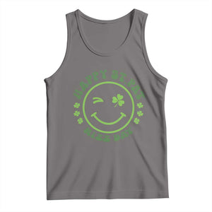 Funny St. Patrick's Day Tank Top Happy St Pat Rizz Day Lucky Shamrock Face TS09 Deep Heather Print Your Wear