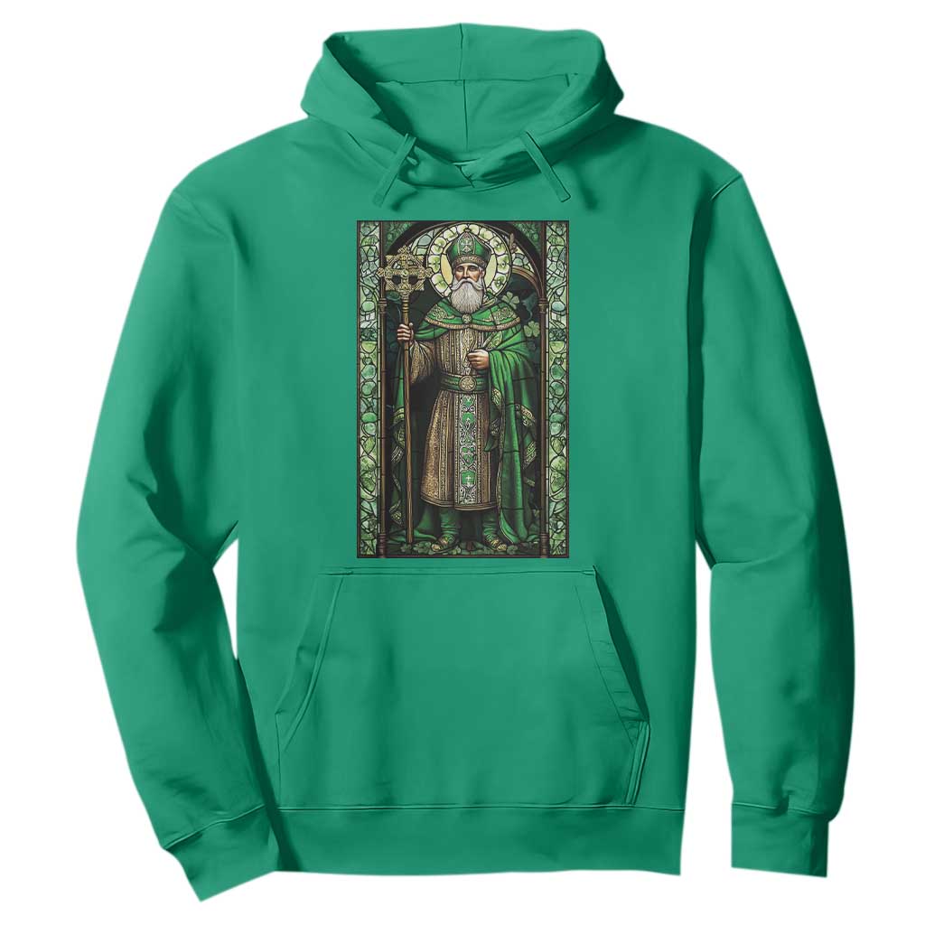 St. Patrick's Day Hoodie Saint Patrick Art Aesthetic Stained Glass TS09 Irish Green Print Your Wear