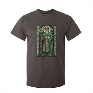 St. Patrick's Day T Shirt For Kid Saint Patrick Art Aesthetic Stained Glass TS09 Dark Chocolate Print Your Wear