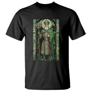 St. Patrick's Day T Shirt Saint Patrick Art Aesthetic Stained Glass TS09 Black Print Your Wear
