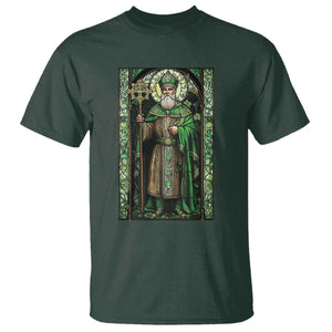 St. Patrick's Day T Shirt Saint Patrick Art Aesthetic Stained Glass TS09 Dark Forest Green Print Your Wear