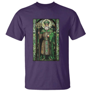 St. Patrick's Day T Shirt Saint Patrick Art Aesthetic Stained Glass TS09 Purple Print Your Wear