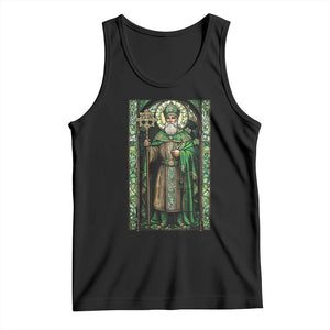 St. Patrick's Day Tank Top Saint Patrick Art Aesthetic Stained Glass TS09 Black Print Your Wear