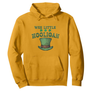 Funny St. Patrick's Day Hoodie Wee Little Hooligan Shamrock Leprechaun Hat TS09 Gold Print Your Wear