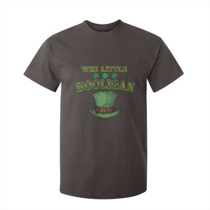 Funny St. Patrick's Day T Shirt For Kid Wee Little Hooligan Shamrock Leprechaun Hat TS09 Dark Chocolate Print Your Wear