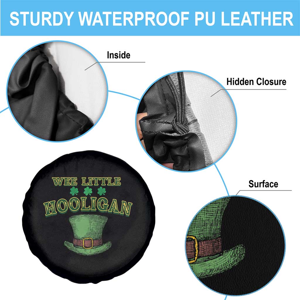 Funny St. Patrick's Day Spare Tire Cover Wee Little Hooligan Shamrock Leprechaun Hat TS09 Print Your Wear