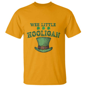 Funny St. Patrick's Day T Shirt Wee Little Hooligan Shamrock Leprechaun Hat TS09 Gold Print Your Wear